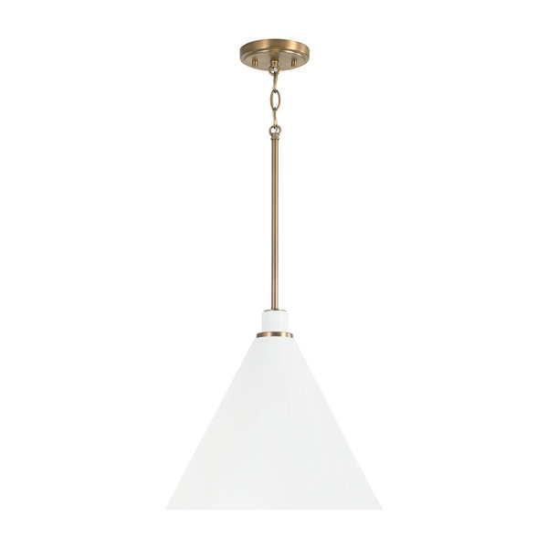 Mercer41 Kieon 1 - Light White Cone Pendant | Wayfair